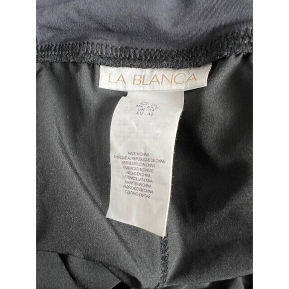 La Blanca Womens Soft Waistband Board Shorts Size L Black Fold Over NWT - Picture 6 of 6
